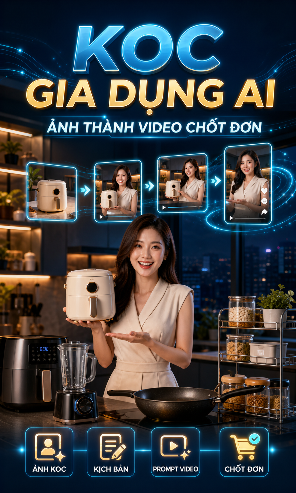 KOC Gia Dụng AI – Ảnh Thành Video Chốt Đơn
