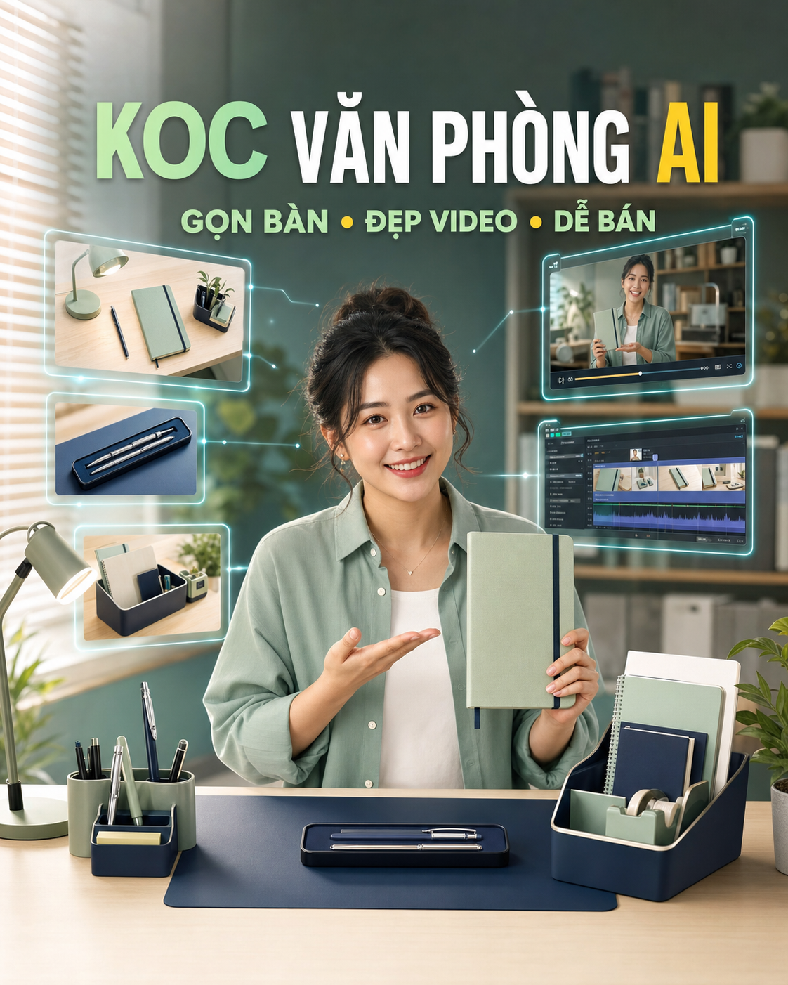 KOC Văn Phòng AI – Đồ Dùng Thành Video