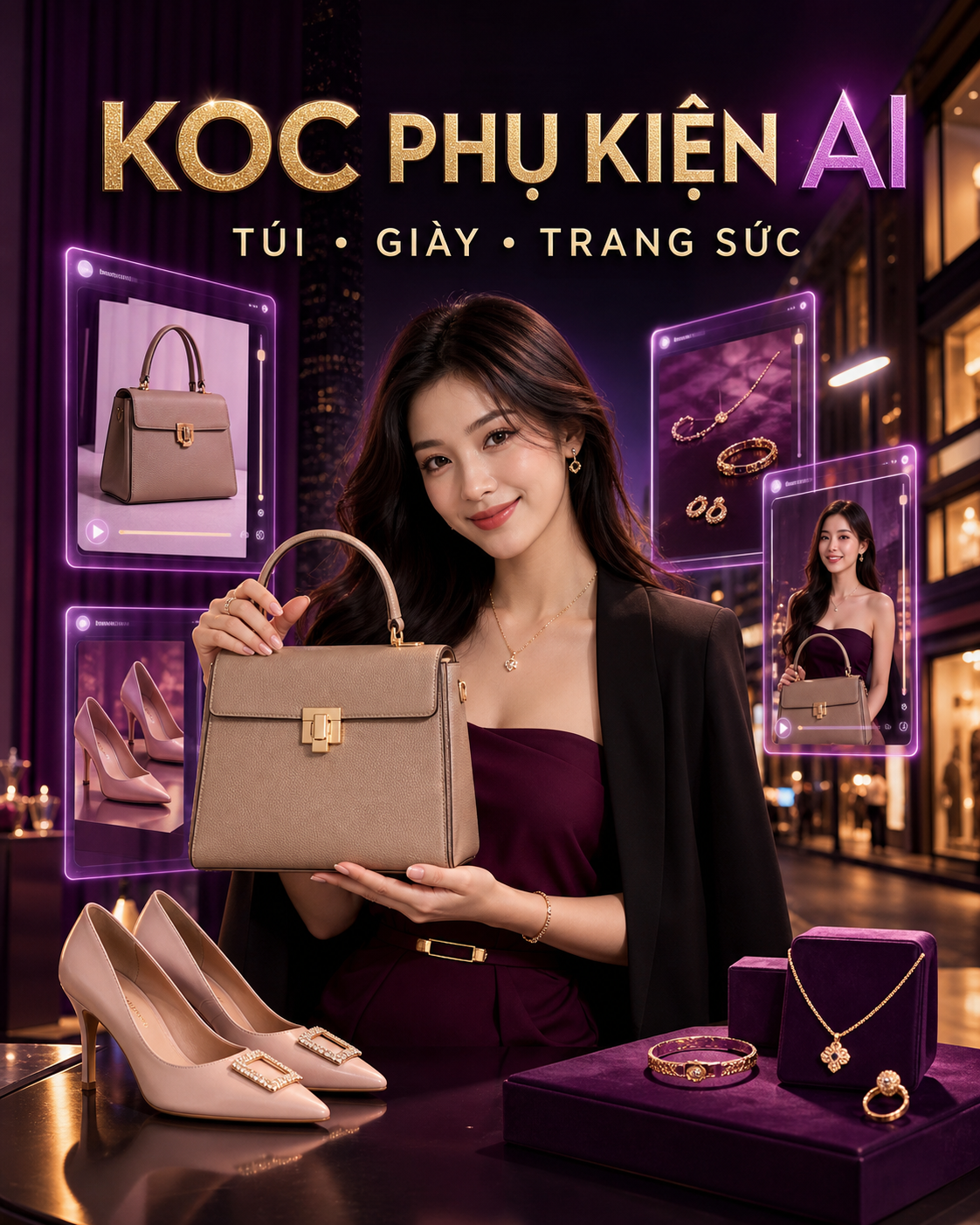 KOC Phụ Kiện AI – Túi Giày Trang Sức